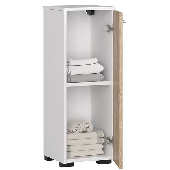 STEHENDER BADEZIMMERSCHRANK FIN S30 1D WEISS / SONOMA