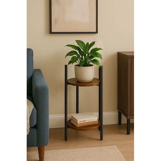 Stehender Blumenständer, Dekoration mit 2 Ebenen im Loft-Stil von ModernHome