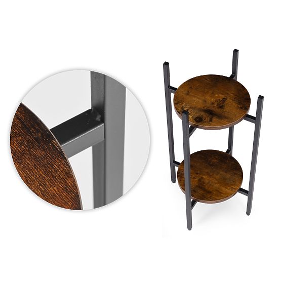 Stehender Blumenständer, Dekoration mit 2 Ebenen im Loft-Stil von ModernHome