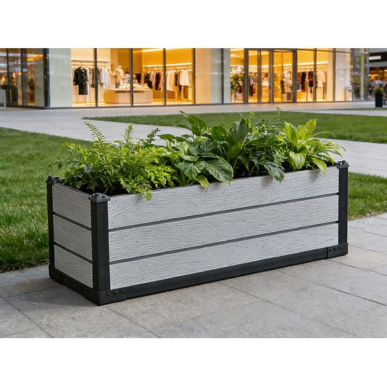 Stilvoller Gartenblumentopf Pflanzgefäß Rechteckiger Pflanzkübel 105x39x36,55 cm