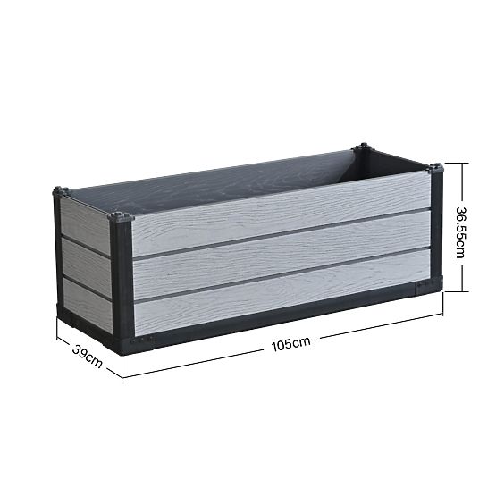 Stilvoller Gartenblumentopf Pflanzgefäß Rechteckiger Pflanzkübel 105x39x36,55 cm