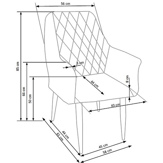 Stuhl K287 beige (1p=2Stk)