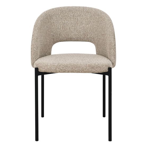 Stuhl mit Öffnung in der Rückenlehne Jazz, beige Melange/schwarze Beine
