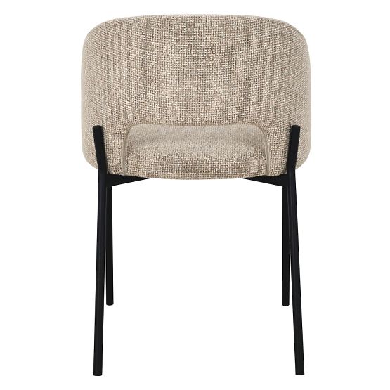 Stuhl mit Öffnung in der Rückenlehne Jazz, beige Melange/schwarze Beine