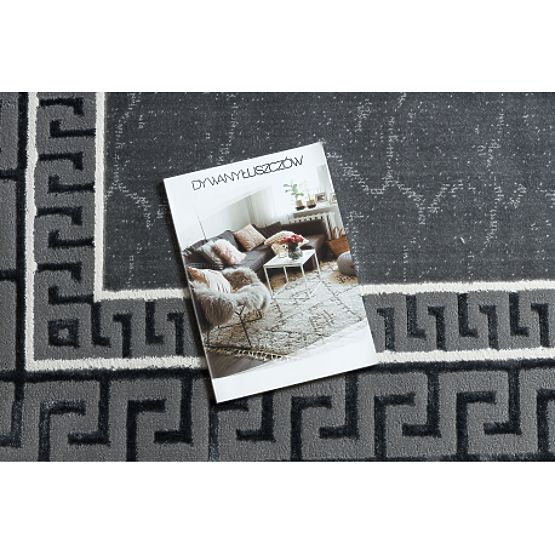 Teppich ALLURE 1960 Griechischer Schlüssel, Rahmen - Strukturiert, Stilvoll, Glamour Grau