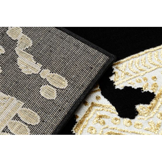 Teppich ALLURE 1965 Rahmen - Strukturell, stilvoll, glamourös Schwarz / Gold