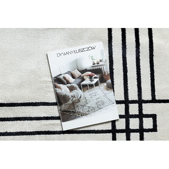 Teppich AMOUR 53096C Creme - Rahmen, Linien modern, elegant