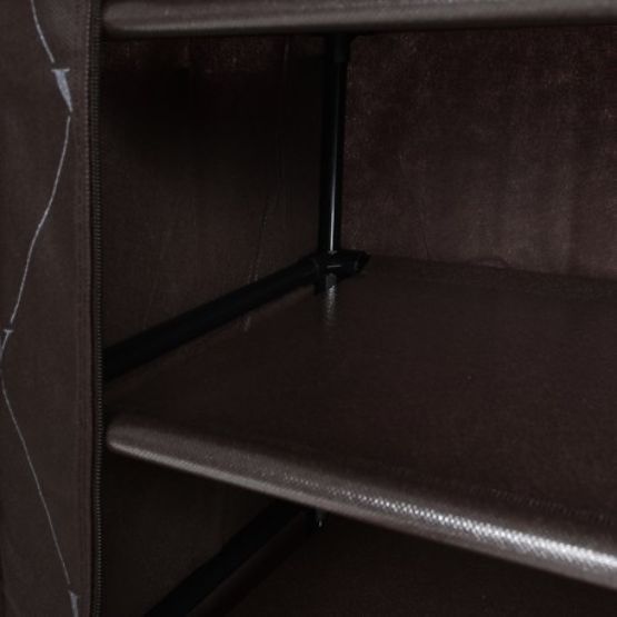 Textiler Schuhschrank Vitto - braun