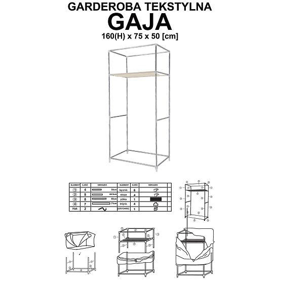 Textilschrank Gaja Vitto - braun
