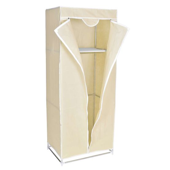 Textilschrank mit Regal Fela - beige