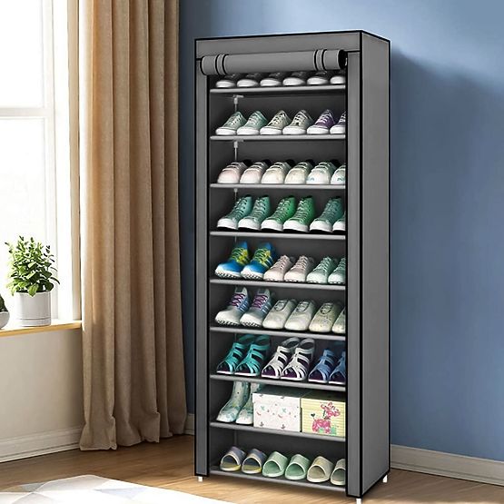 Textilschrank mit Regalen für Kleidung und Schuhe