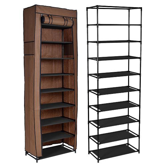 Textilschuhschrank Lea - dunkelbraun