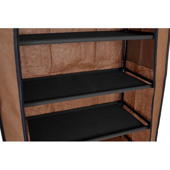 Textilschuhschrank Lea - dunkelbraun