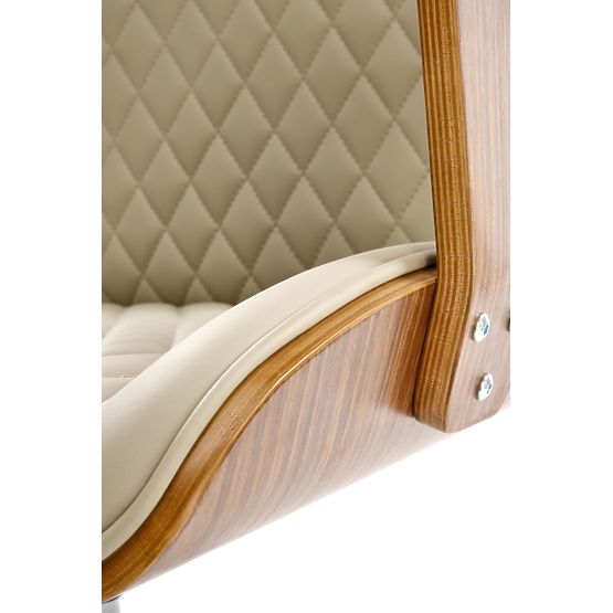 TIMBER Bürostuhl Nussbaum/Beige