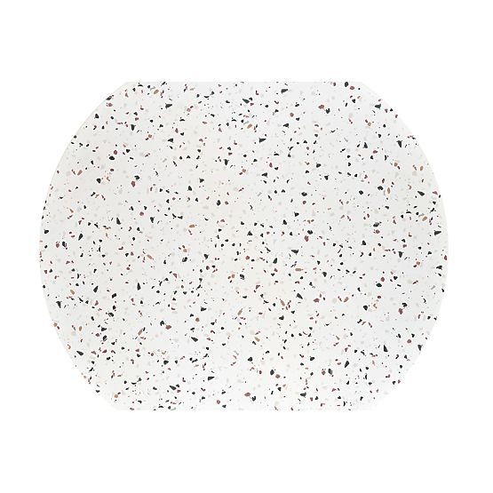 Tisch ARAMIS, Platte - Terrazzo, Beine - Weiß (2p=1Stk)