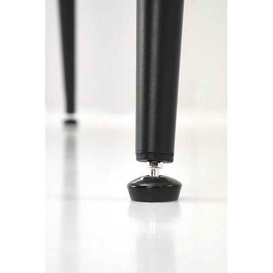 Tisch EMILIO 120 Platte - weißer Marmor, Beine - schwarz (2p=1Stk)