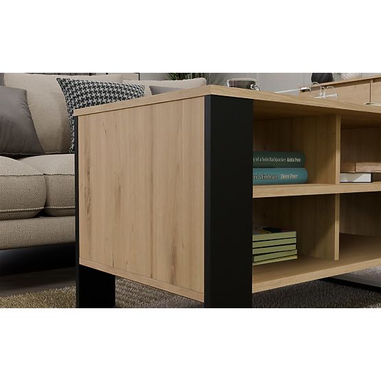 Tisch Modern 4P EICHE ARTISAN SCHWARZ