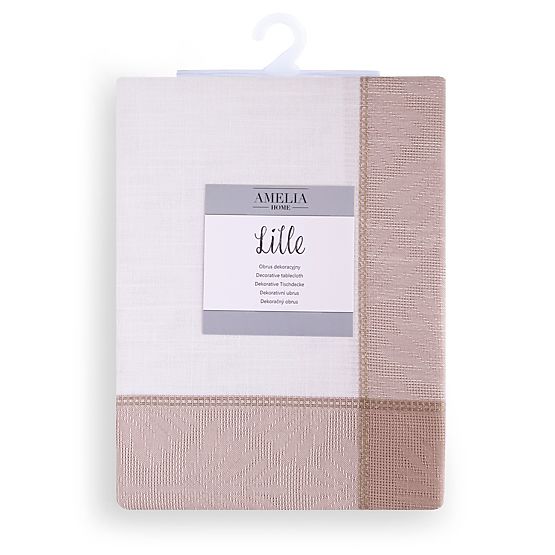 Tischdecke LILLE Farbe Rosa glatt klassisches Motiv 130x160 ameliahome