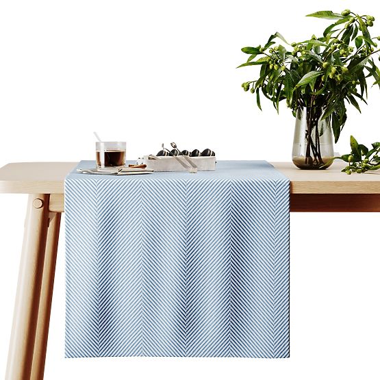 Tischläufer CLEAR Farbe Marineblau mit Boho-Muster 40x140 ameliahome