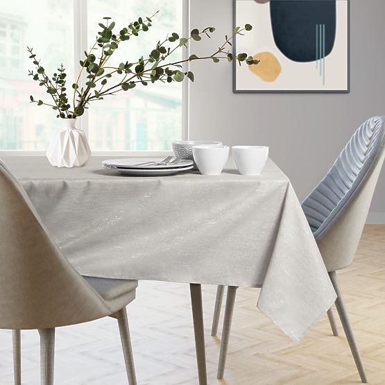 Tischläufer VESTA Farbe Creme mit geprägtem modernem Motiv 30x140 ameliahome