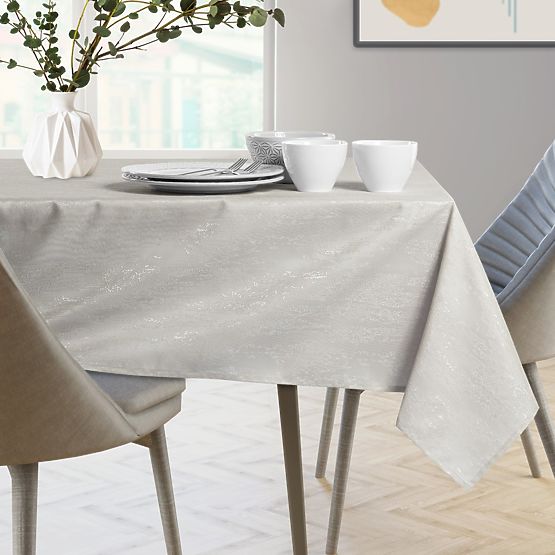 Tischläufer VESTA Farbe Creme mit geprägtem modernem Motiv 30x140 ameliahome