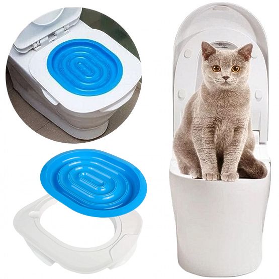 Toilettenaufsatz für Katzen NILS blau