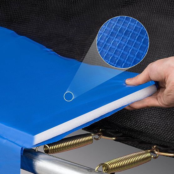 Trampolin mit Sicherheitsnetz und Leiter HENZEN 305 cm blau FT10