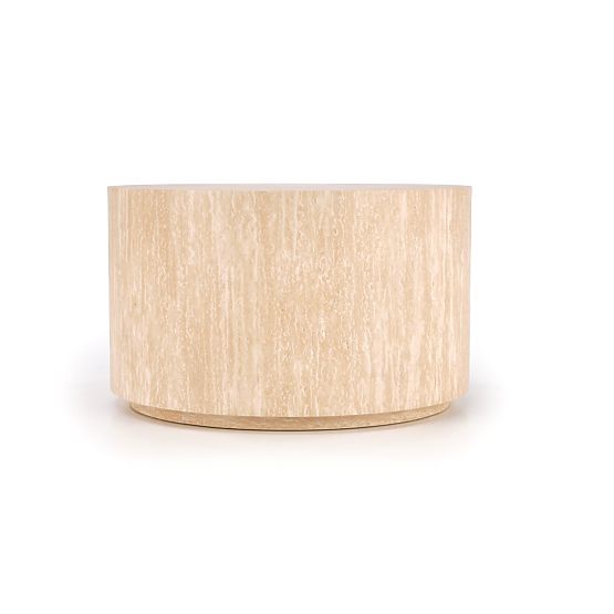 TRAVERTINO RUNDER Couchtisch, Travertin