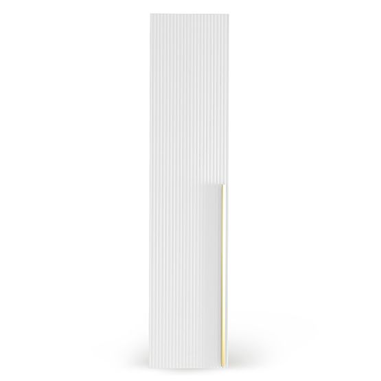 Tür für den Schrank Neroli, 45,6 cm, einfache Rillen, weiß