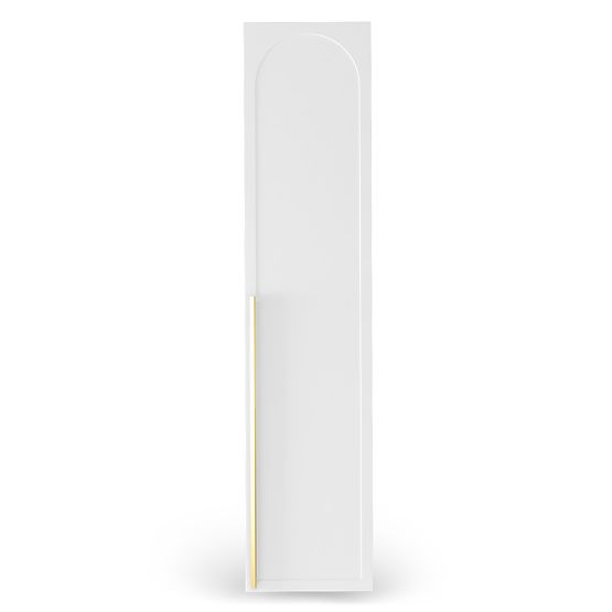 Tür für Schrank Neroli, 45,6 cm, Bogenpaneel, weiß, rechts