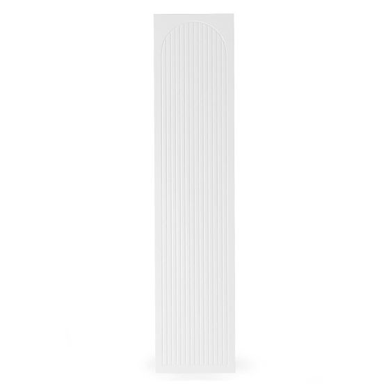 Tür für Schrank Neroli, 45,6 cm, gebogene Rillen, weiß, links