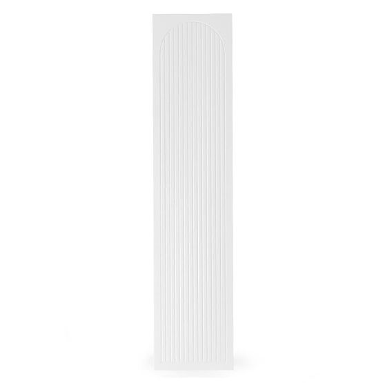 Tür für Schrank Neroli, 45,6 cm, gebogene Rillen, weiß, rechts