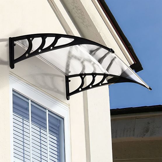 Türvordach 150x100 cm Schutzdach Polycarbonat
