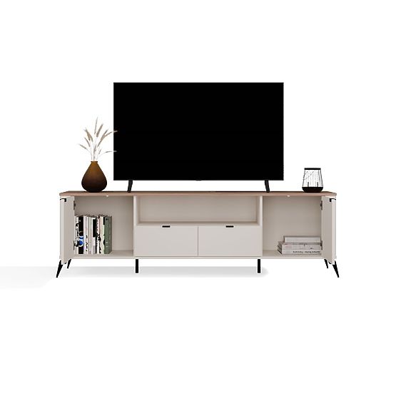 TV-Schrank CORDOBA 2S2S Kaschmir Beige Eiche Castello TV-Schrank mit 2 Schubladen