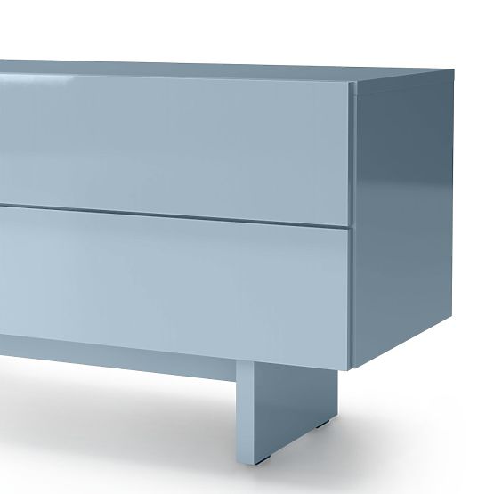 TV-Schrank Glim, rauchblau, glänzend
