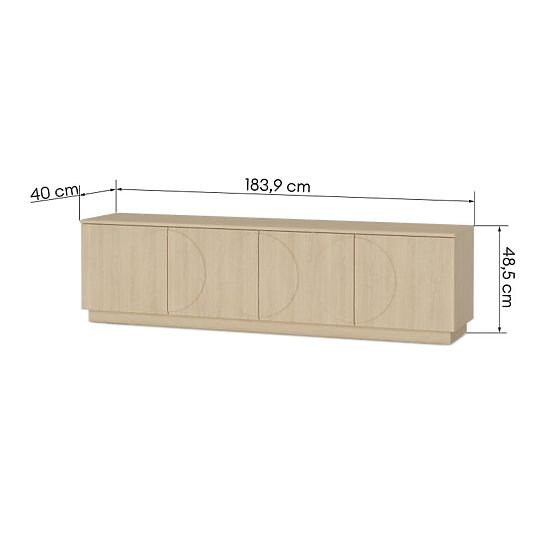 TV-Schrank Looneta Eiche Vicenza, Bögen