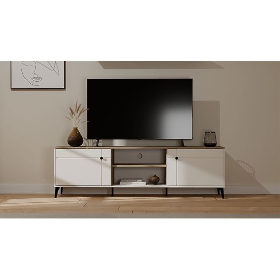 TV-Schrank POINT 2D Kaschmir Beige Eiche Castello TV-Schrank 2 Türen