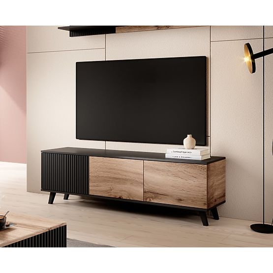 TV-Schrank RANDOM RTV-1 - Wotan Eiche/Schwarz