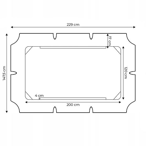 Überdachung für Schaukel 200 x 120 cm wasserabweisender Bezug grün ModernHome