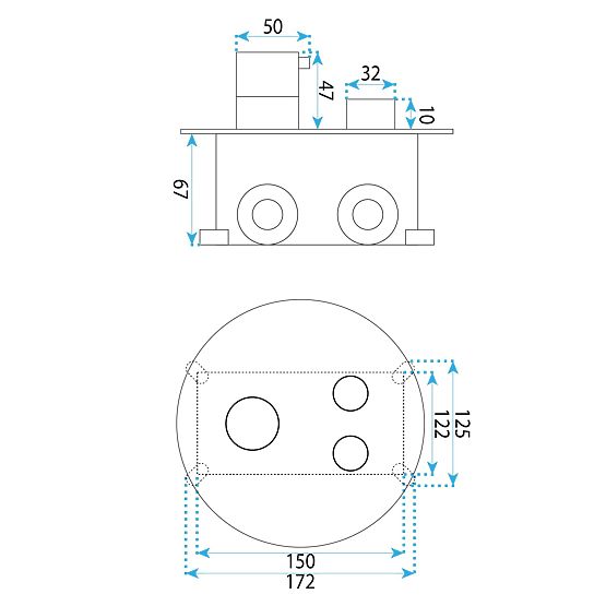 Unterputz-Duschset mit Thermostat Rea Lungo Diamond Chrom+ BOX