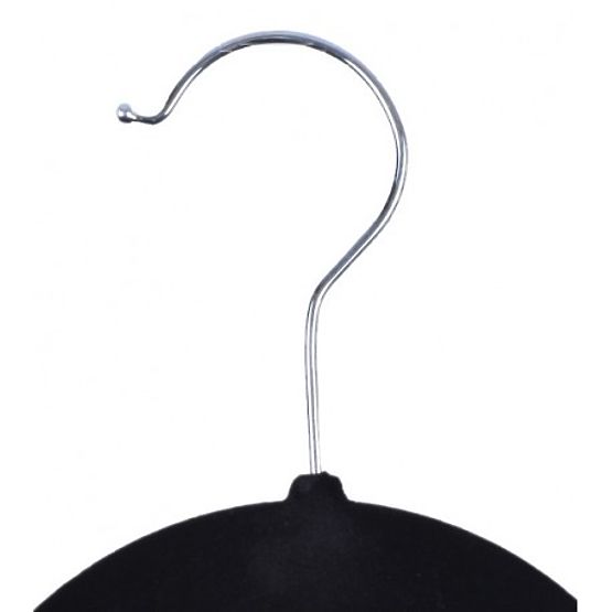 Velours-Kleiderbügel Maxi Set 10 Stück - schwarz