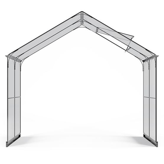 Verlängerungsmodul für Gartenorangerie Royal Green Standard, 4,1 m², gehärtetes Glas 4 mm, Aluminium