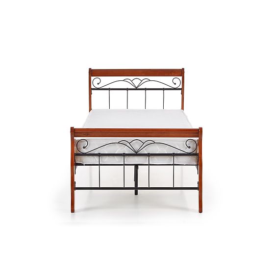 VERONICA Bett 90 cm Kirschbaum antik/schwarz