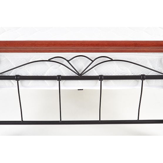 VERONICA Bett 90 cm Kirschbaum antik/schwarz