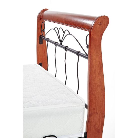 VERONICA Bett 90 cm Kirschbaum antik/schwarz