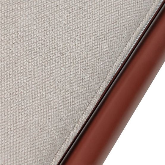 Verstellbare Gartenliege Amarello, Aluminium, hellbeige/bordeauxbraun