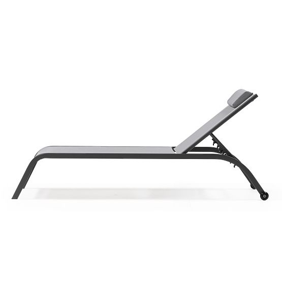 Verstellbare Gartenliege Sandy, grau/dunkelgrau