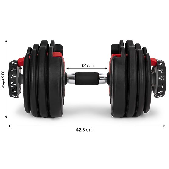 Verstellbare Gusseisenhantel mit Ständer Belastung 2,5-24 kg ModernHome