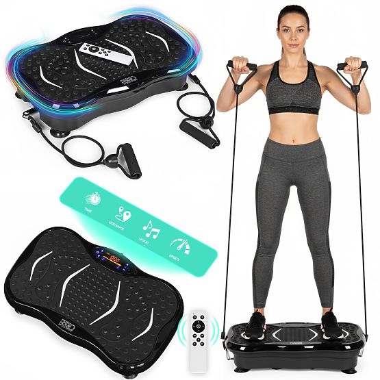 Vibrationsplattform gegen Cellulite Massagegerät mit Expandern + Fernbedienung ModernHome
