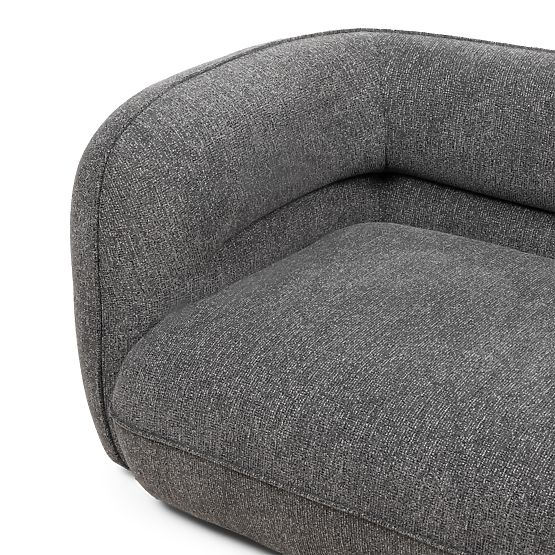 Vier-Sitzer Sofa für das Wohnzimmer Luvio grau, runde Formen